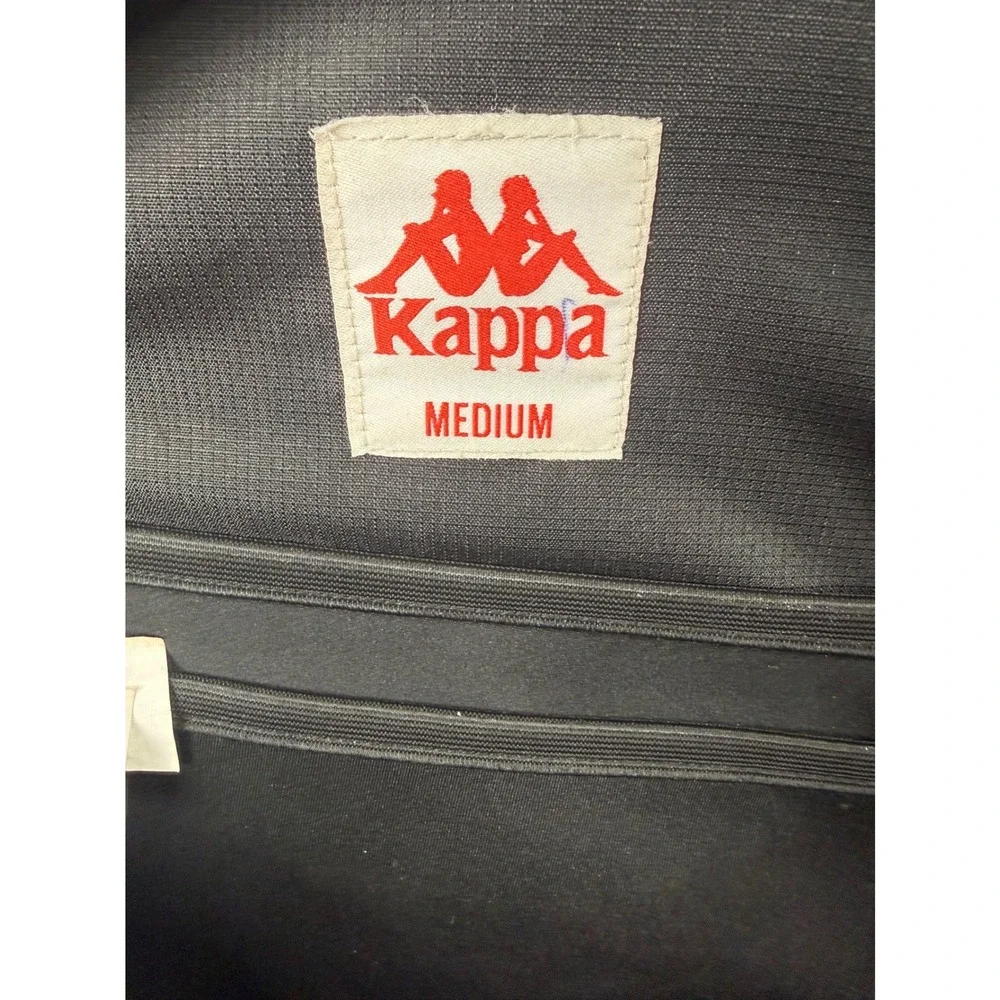 Kappa Backpack Unisex Medium Black Polyester Sport Bungee Logo Y2K Streetwear
